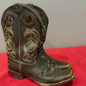 Kids Justin Brown Western Boots